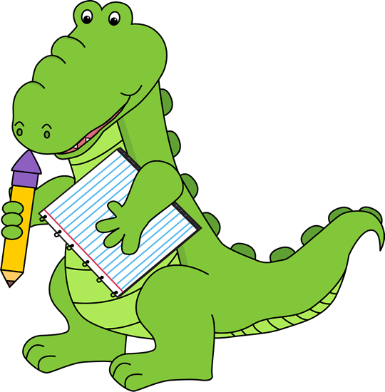 School Alligator - Alligator School Clipart (540x550)
