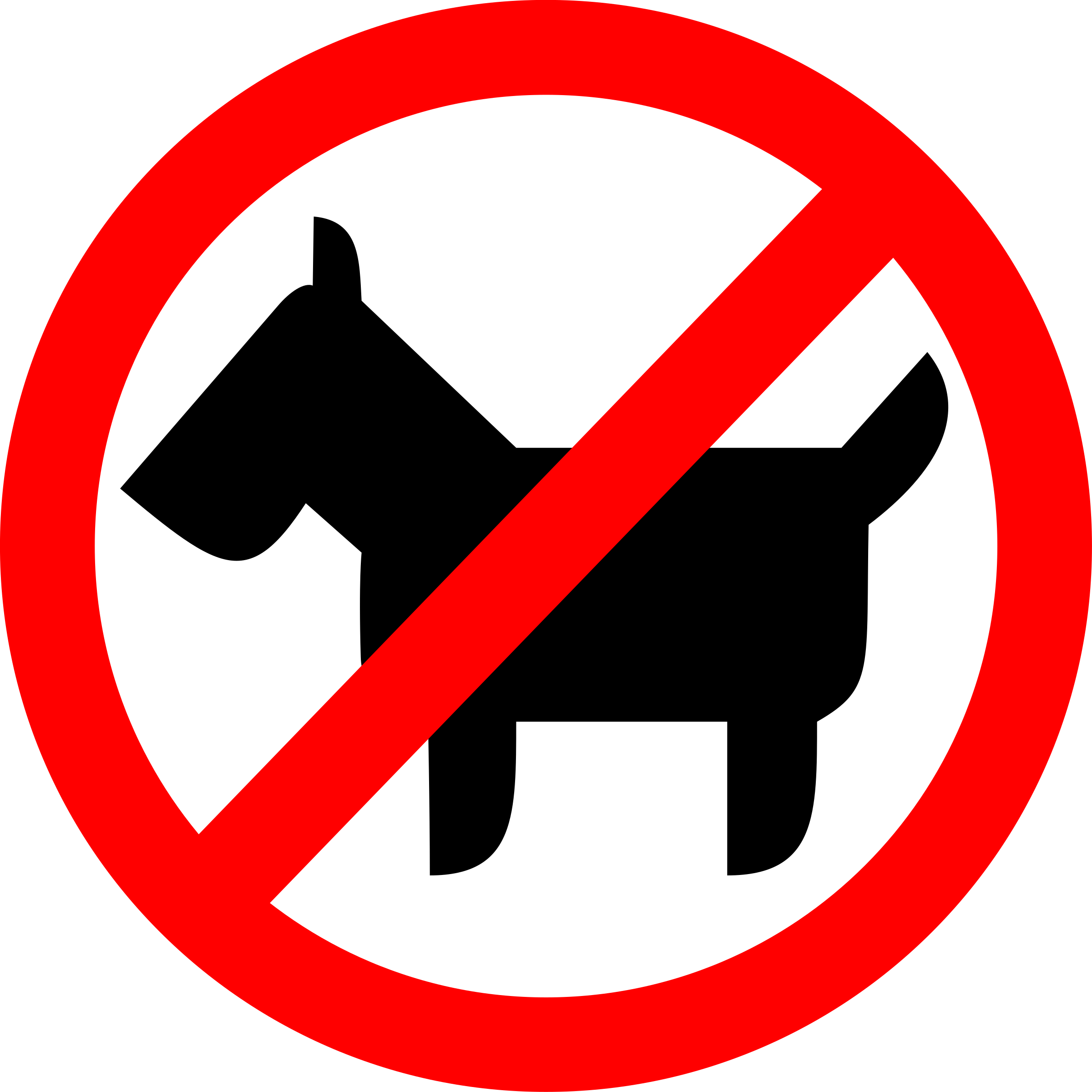 No Animals Clipart Sign - Don T Like Animals (2400x2400)