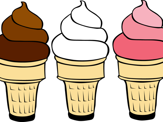 French ~ Je Voudrais Une Glace - Ice Cream Cone Templates (549x412)
