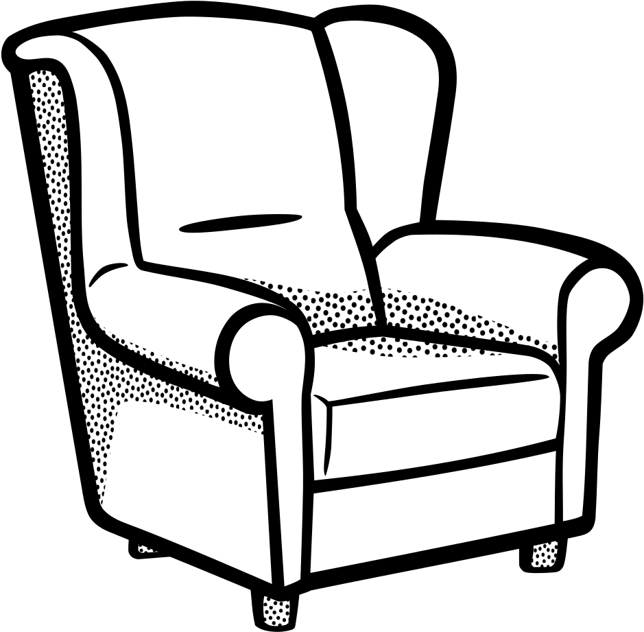 Clip Art Details - Living Room Coloring Page (1000x1000)