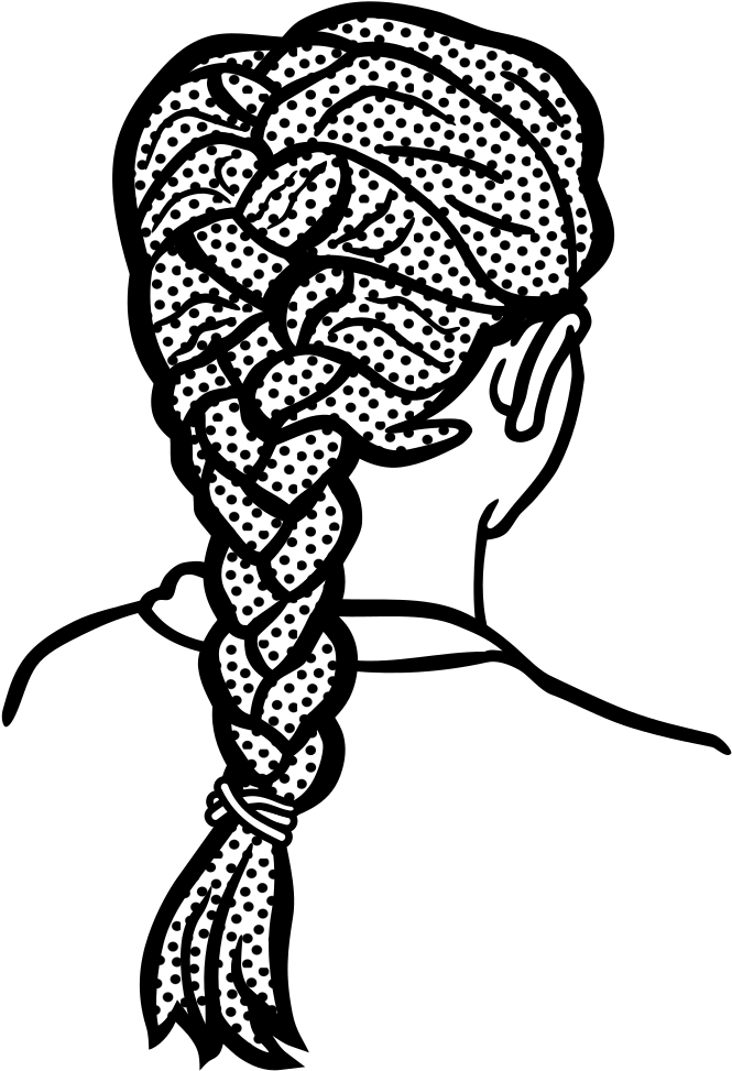 Clip Art Details - Braid Clipart Black And White (1000x1000)