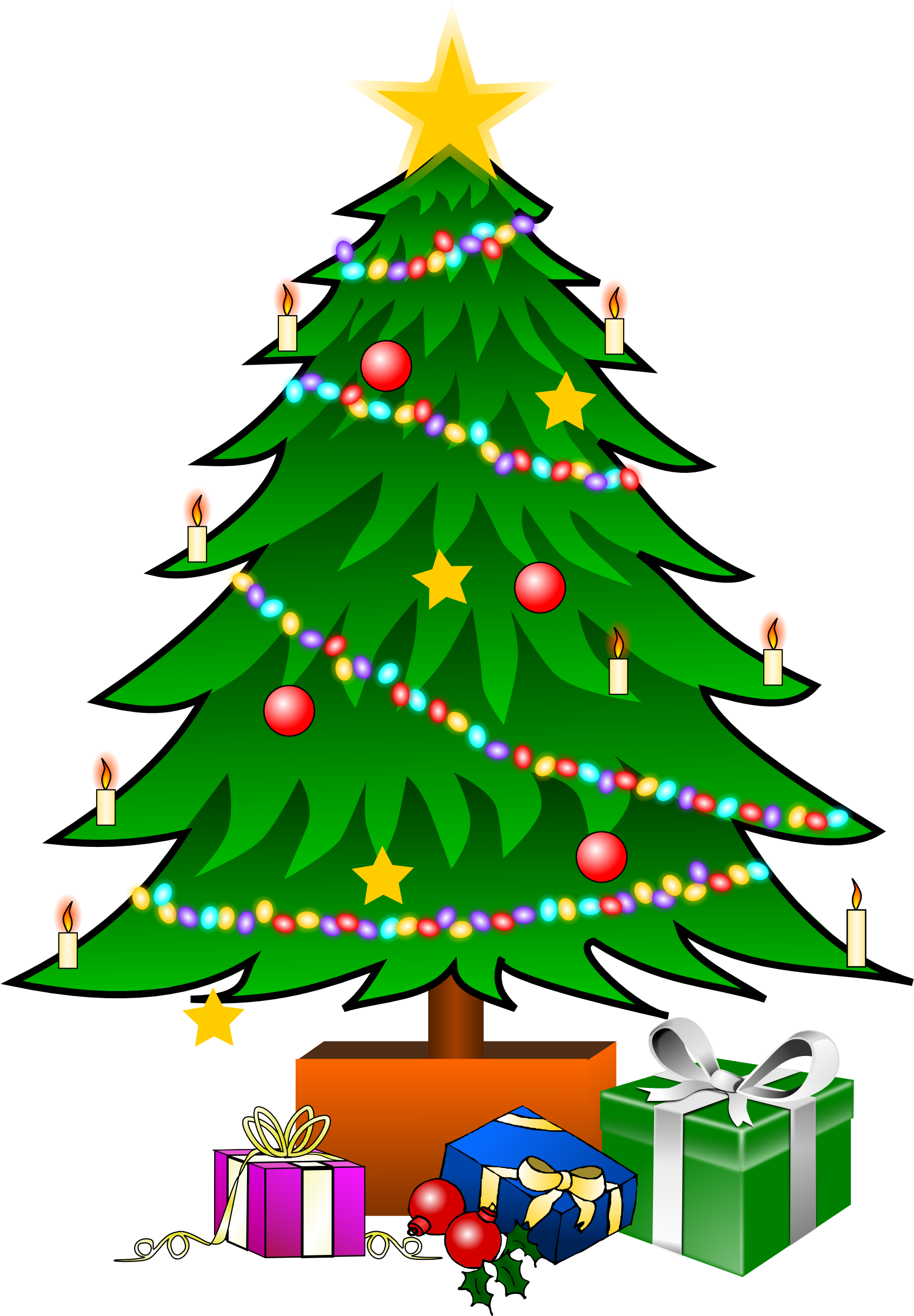 Christmas Tree Graphic Christmas Tree Graphic Christmas - Christmas Tree Cartoon With Presents (1979x2799)