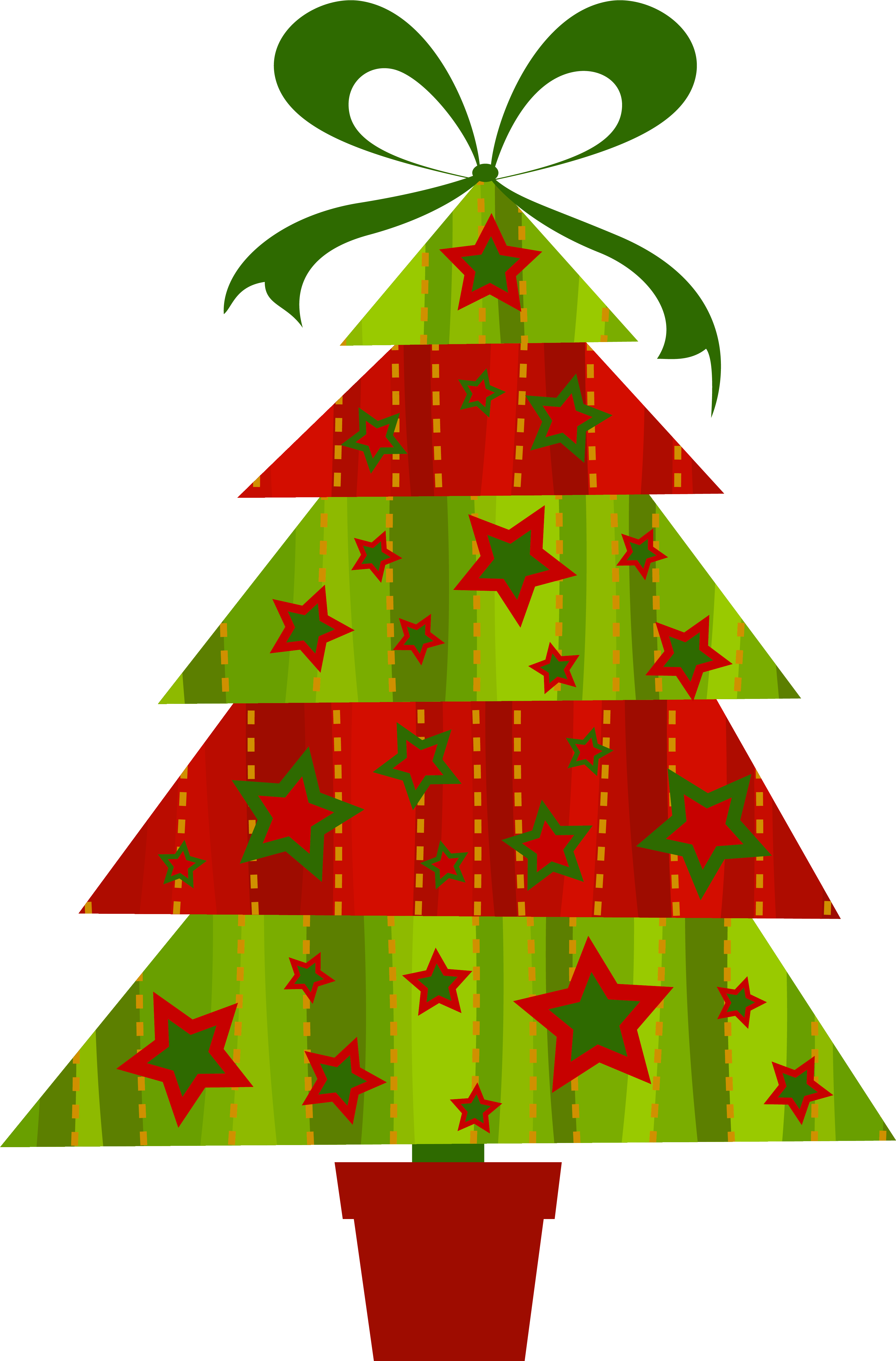Free Clip Art Christmas Trees - Modern Christmas Clip Art (4083x5663)
