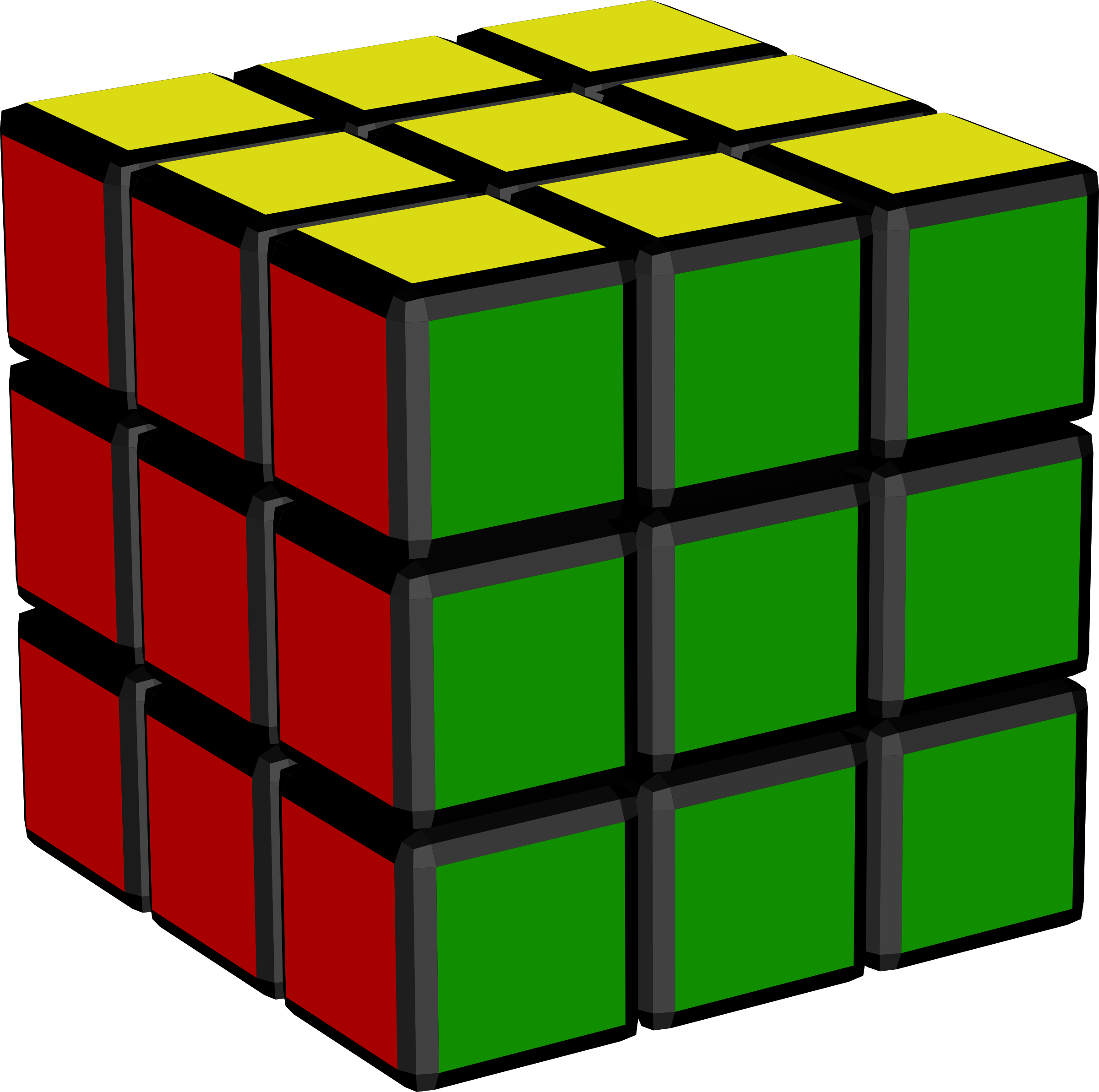 Unique Clip Art Cube Medium Size - Rubik's Cube Transparent Background (2400x2386)