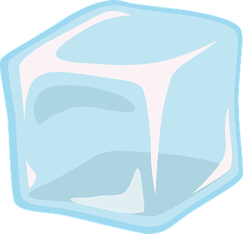 Ice Cube Transparent Water Cold Frozen Cle - Cubo De Hielo Vector (354x340)