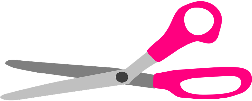 Scissors Pink Sharp Equipment Tool Steel M - Pink Scissors Png (960x480)