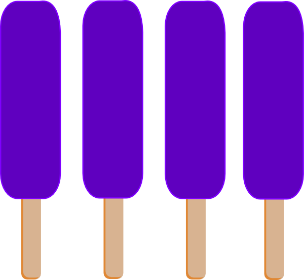 Purple Clipart Popsicle - Grape Popsicle Free Clip Art (600x552)