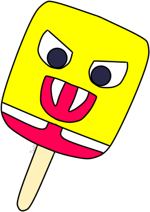 Evil Spongebob Popsicle By Taylorxxwolfie - Spongebob Popsicle (814x981)
