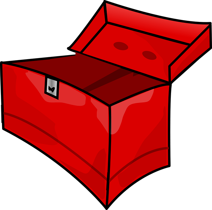 Page Red, Box, Outline, Drawing, Open, Cartoon, Empty, - Open Tool Box Clip Art (1920x1906)