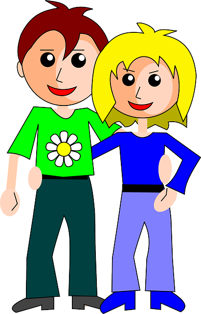 Mann Und Frau Clipart - Couple Clipart (411x640)