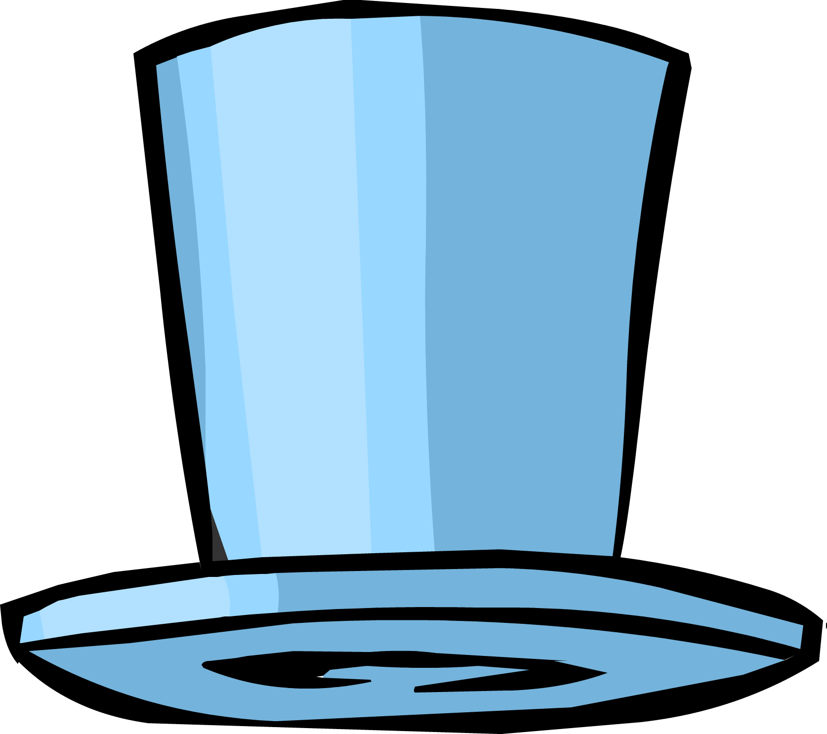 Related Blue Top Hat Clipart - Club Penguin Top Hat (1674x1486)