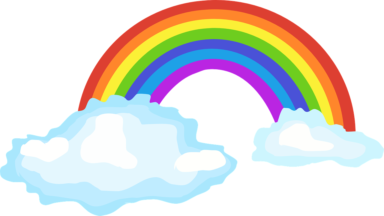 Regenbogen Clipart - Gambar Awan Dan Pelangi Kartun (1280x720)