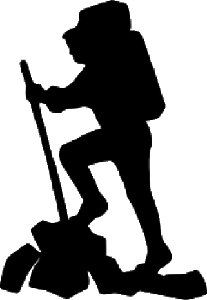 Hiker Silhouette Clip Art (300x434)