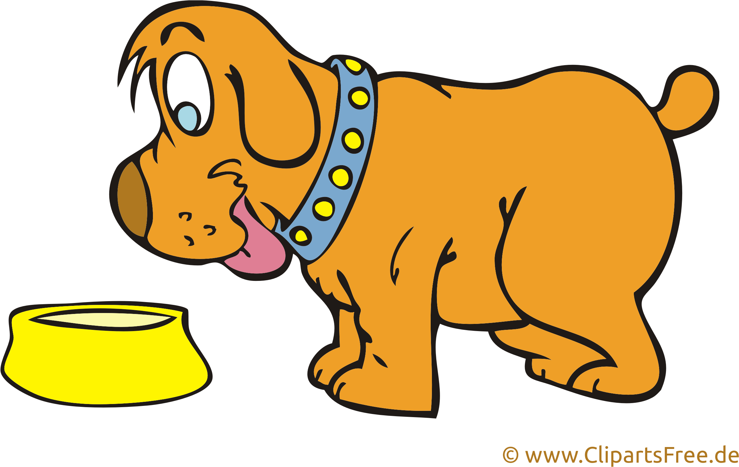 Hund Mit Napf Clipart, Bild, Cartoon , - Hund Clipart (2523x1701)