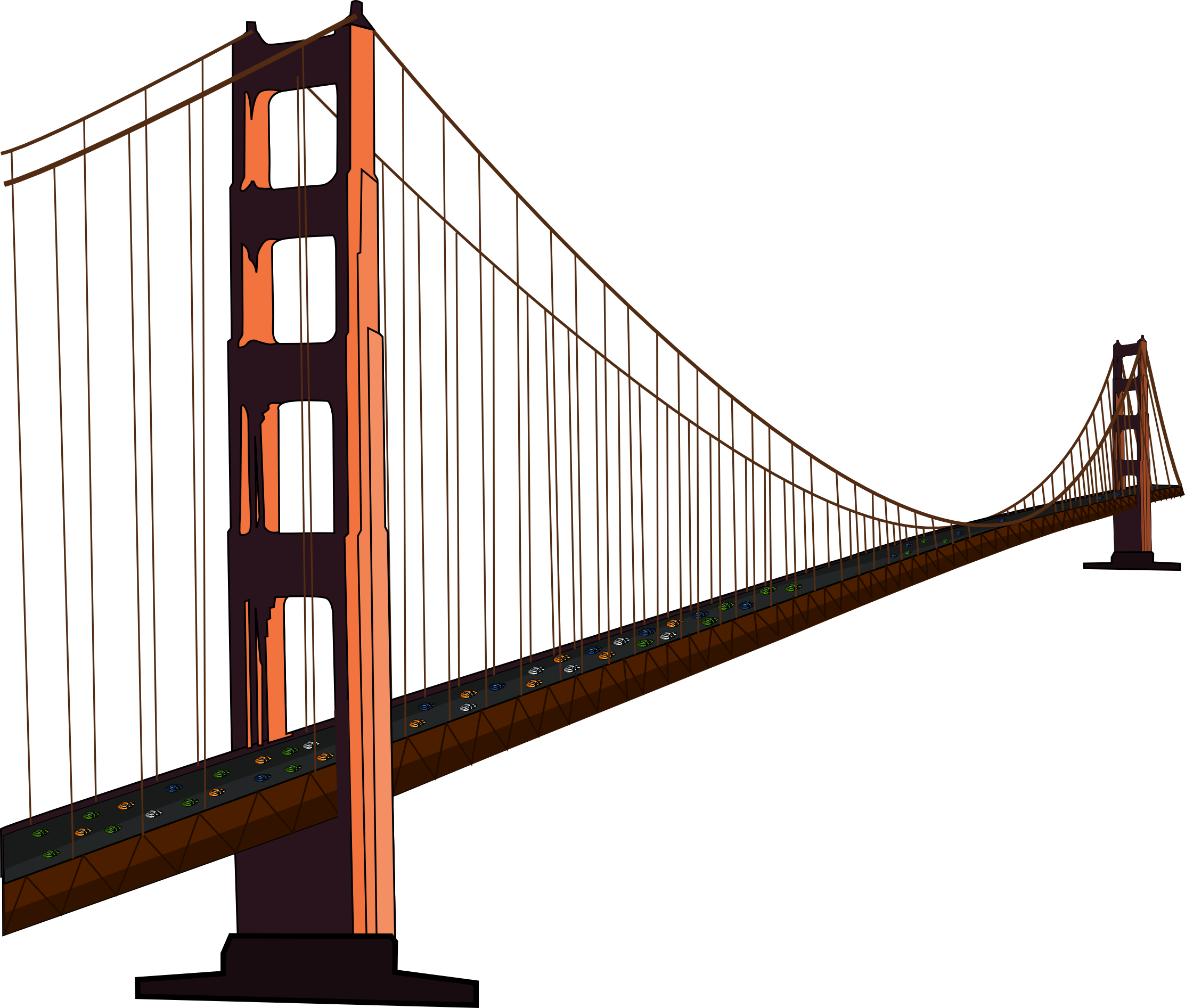 Free Golden Gate Bridge Clip Art - Golden Gate Bridge (2225x1893)