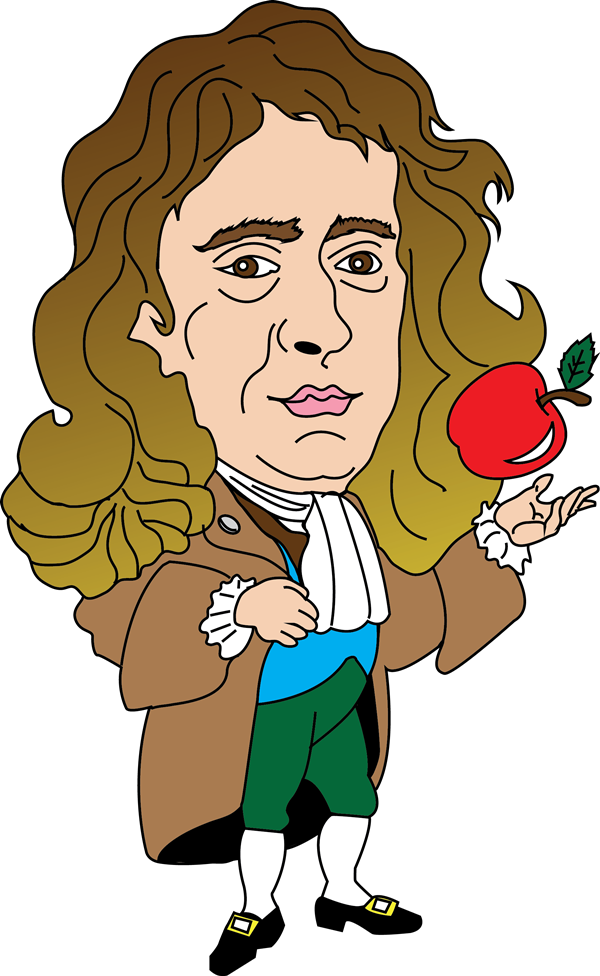 Isaac Cliparts - Isaac Newton Clipart (600x976)