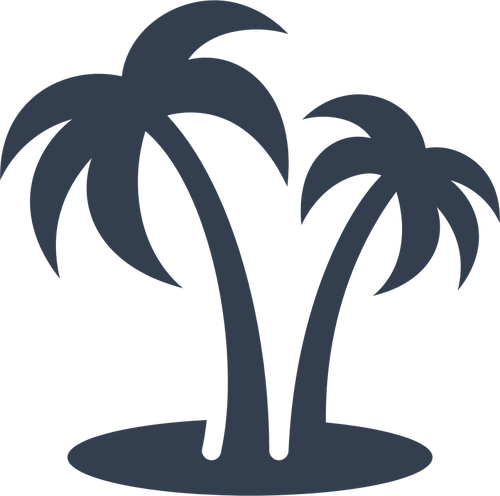 Clipart Palme - Palm Tree Clipart Black And White (500x496)