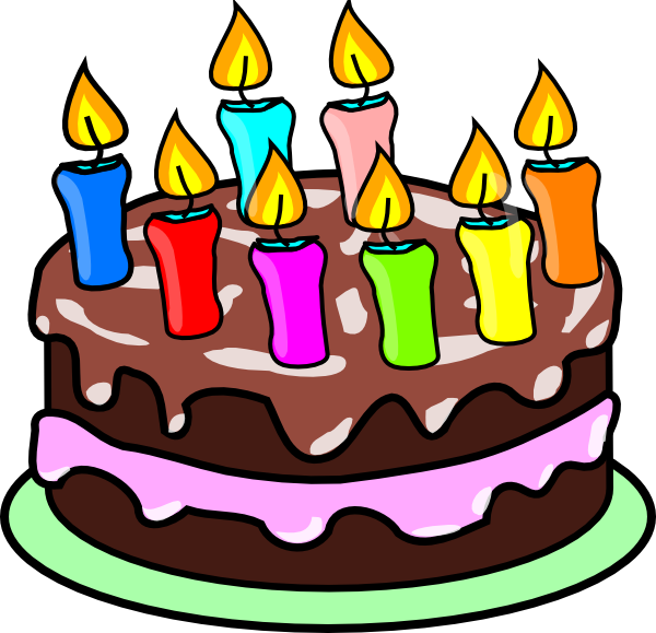 Birthday Cake Clip Art (600x579)