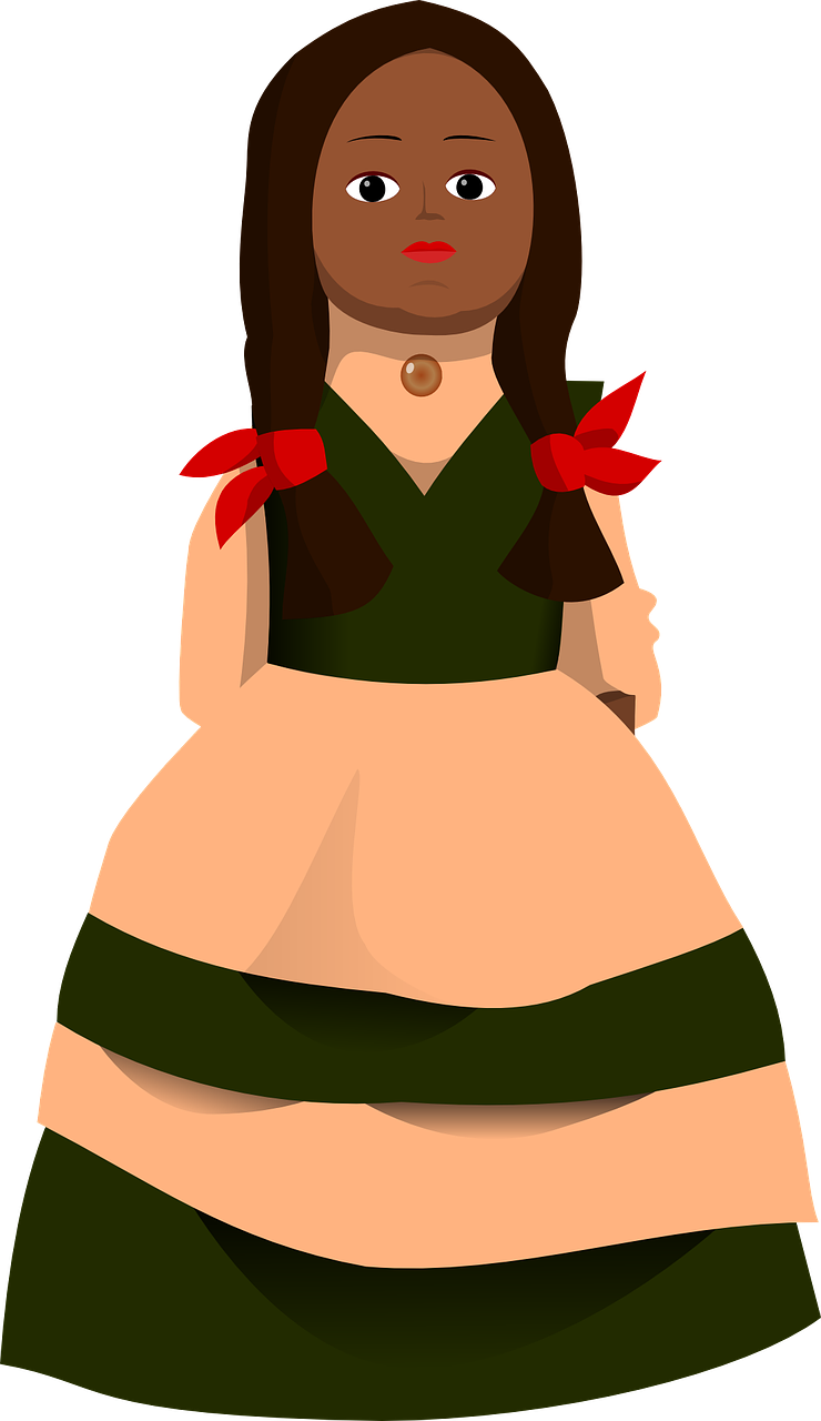 Black Doll Clipart (740x1280)