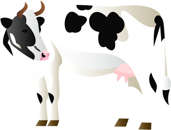 Tiere, Kunstbilder, Kuh, Clipart - Cow Png (600x455)