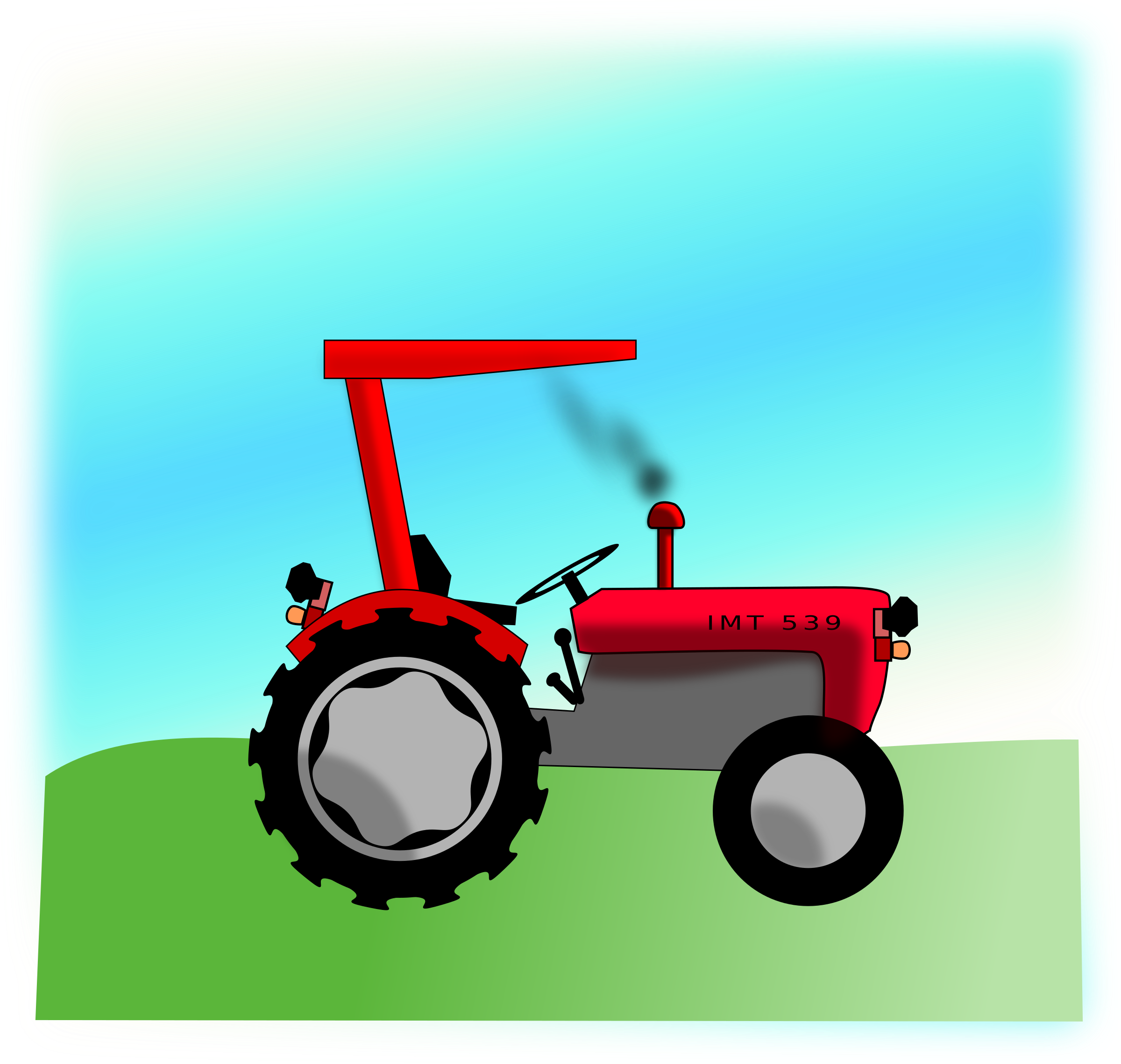 Красный трактор. Маленький красный трактор. Трактор для детей. Красный трактор для детей.