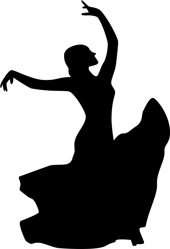 Resultado De Imagem Para Belly Dance Clip Art - Silhouette Danseuse Flamenco (669x981)