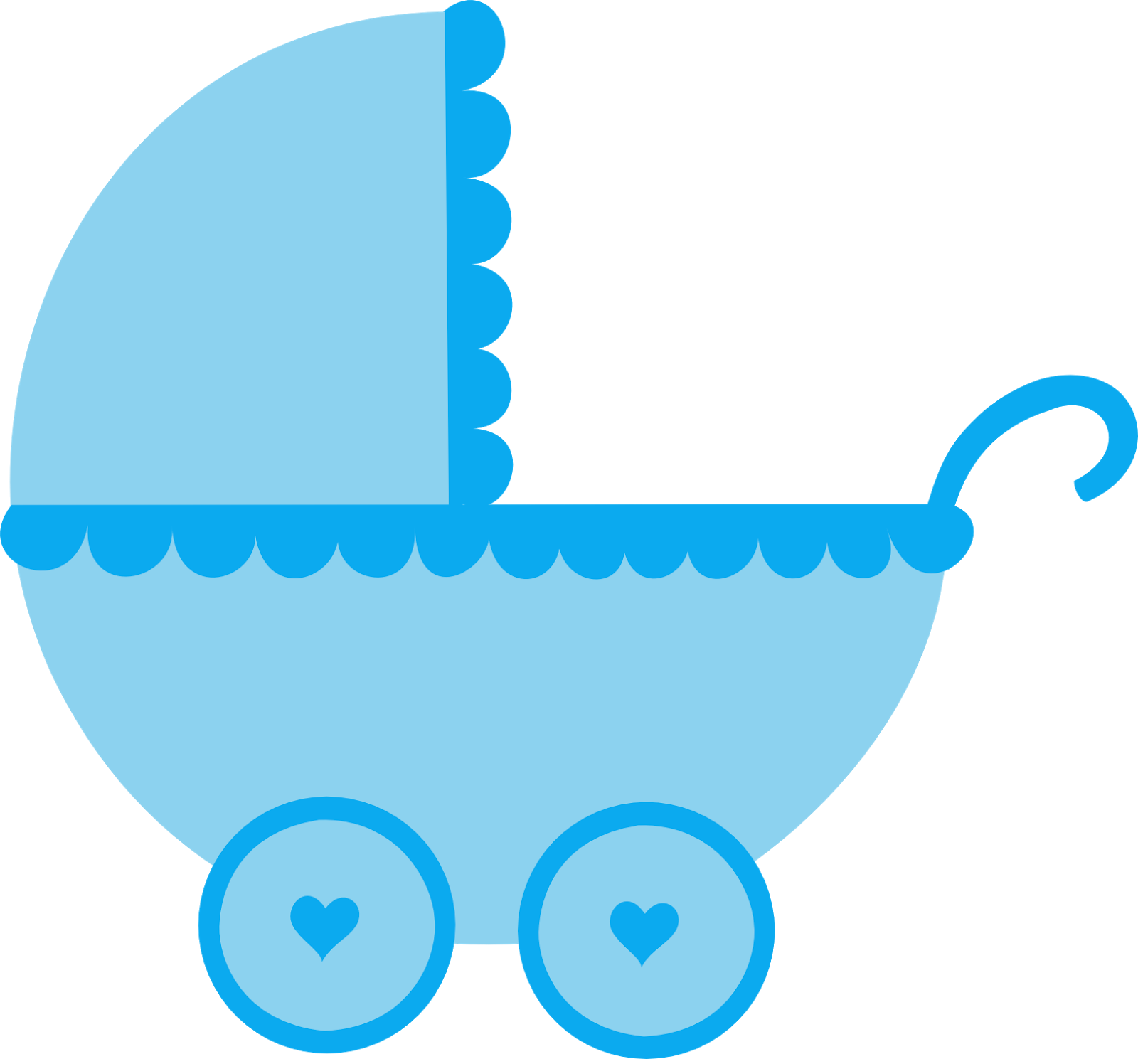 Montando A Minha Festa Imagens - Carrinho De Bebe Desenho Azul (1600x1489)