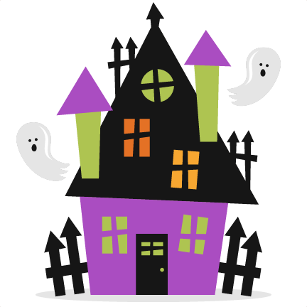 Clipart Haunted House & Haunted - Cute Halloween Haunted House (432x432)