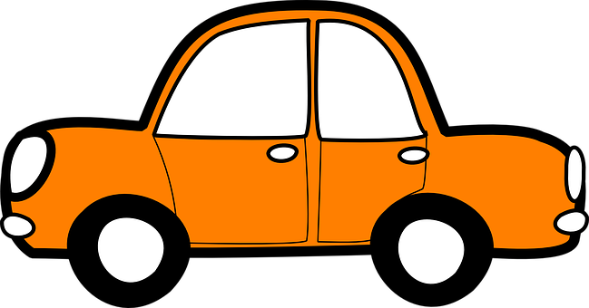 Car Orange Vehicle Transport Automobile Tr - Car Clipart Png (960x502)