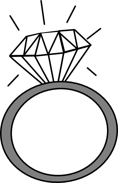 Free Ring Clipart Black And White Image 11178, Ring - Free Wedding Ring Clipart (384x597)