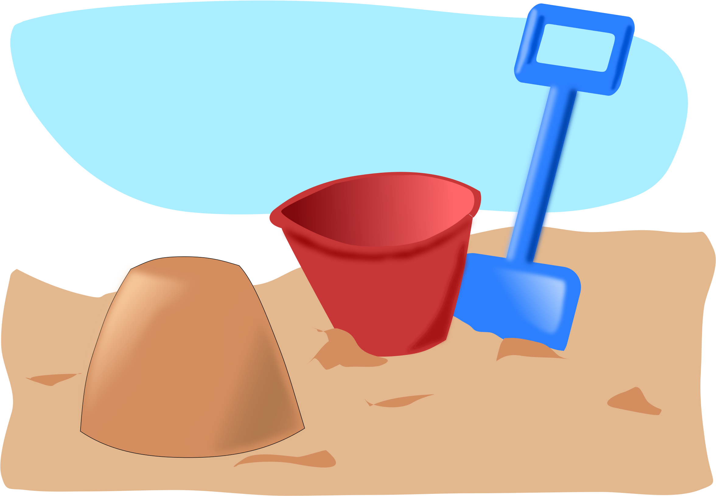 Sandcastle Clipart - Sand Castle Clip Art (2400x1800)
