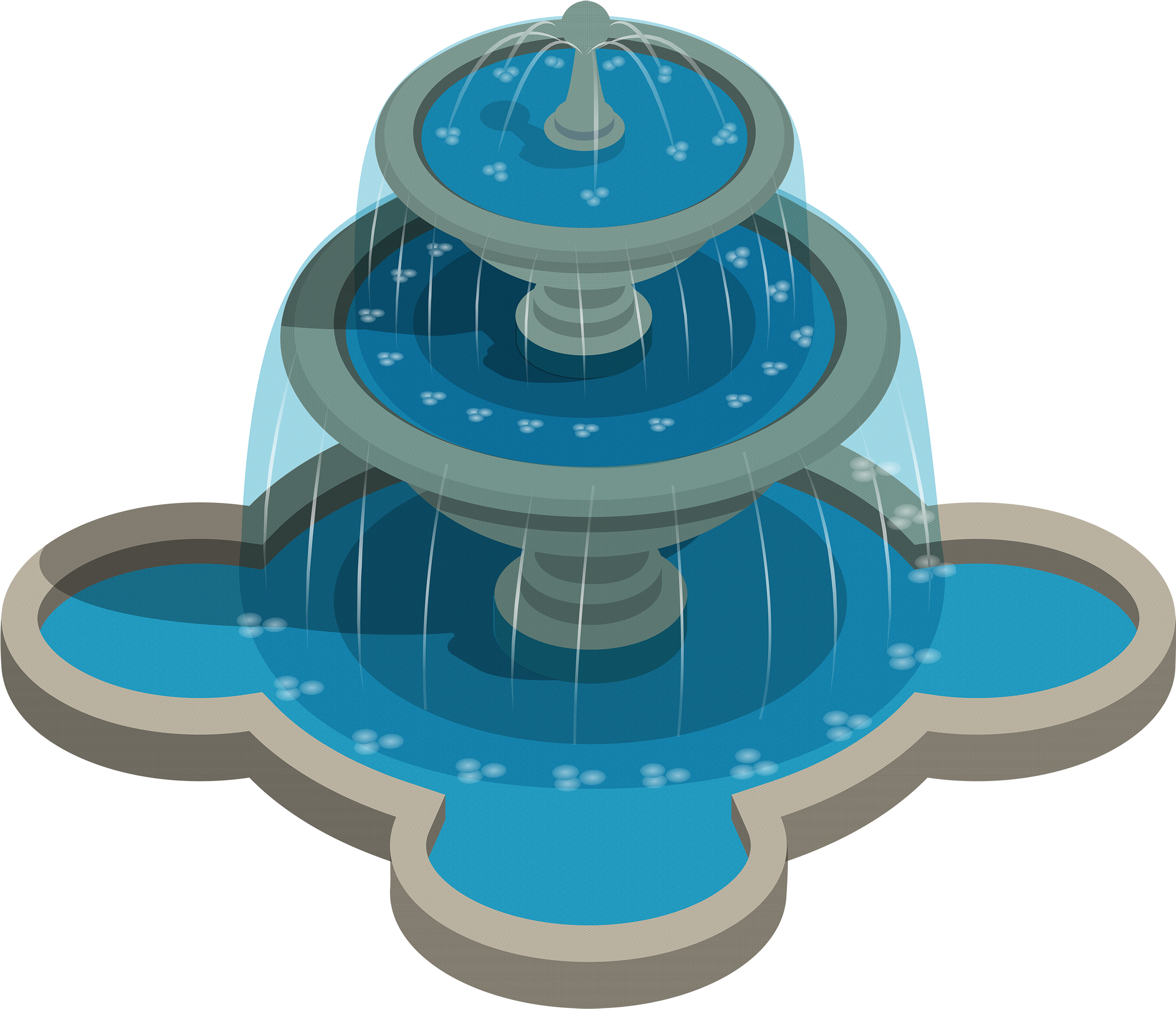 Water Fountain Png Clipart - Fountain Clipart (2500x2144)