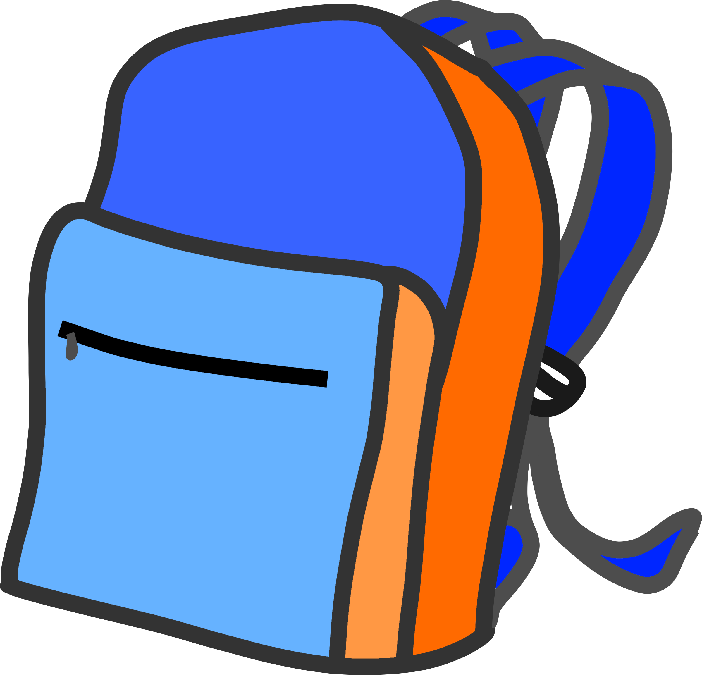 Clipart School Backpack - Easy To Draw Backpack Drawings (2400x2308)