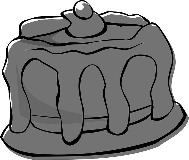 White Black, Food, Slice, Cake, Outline, Drawing, White - Cake 5'x7'area Rug (640x543)