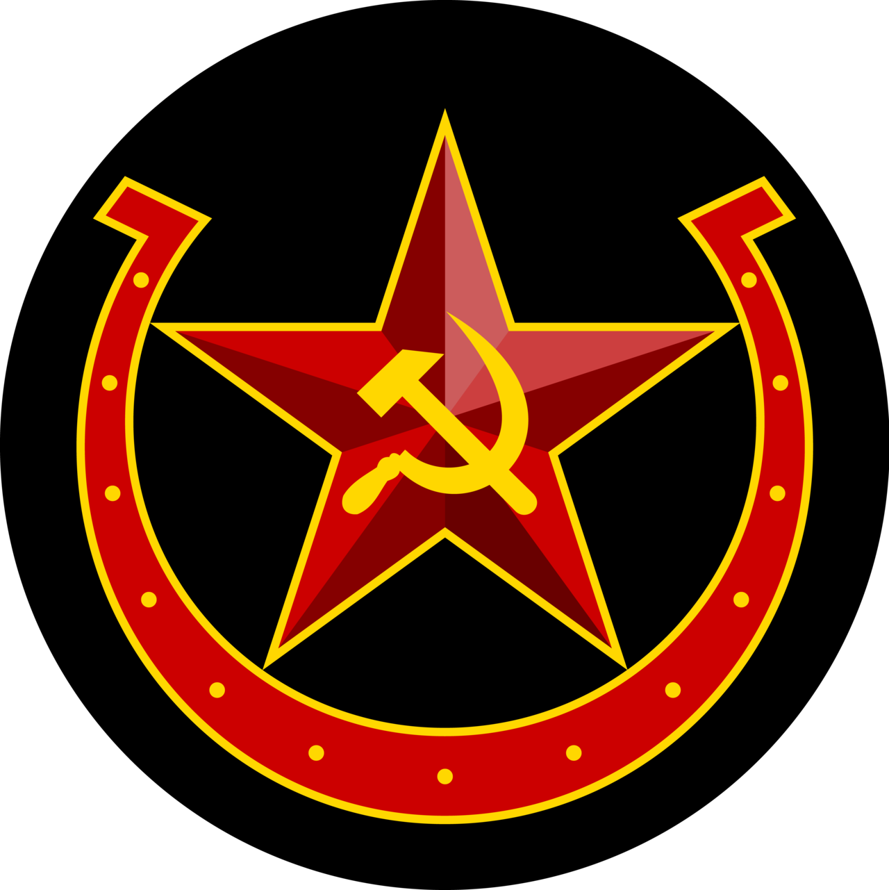 Soviet Equestria Hammer Sickle Horseshoe W/bg By Qtmarx - Soviet Sickle And Star (1280x1281)