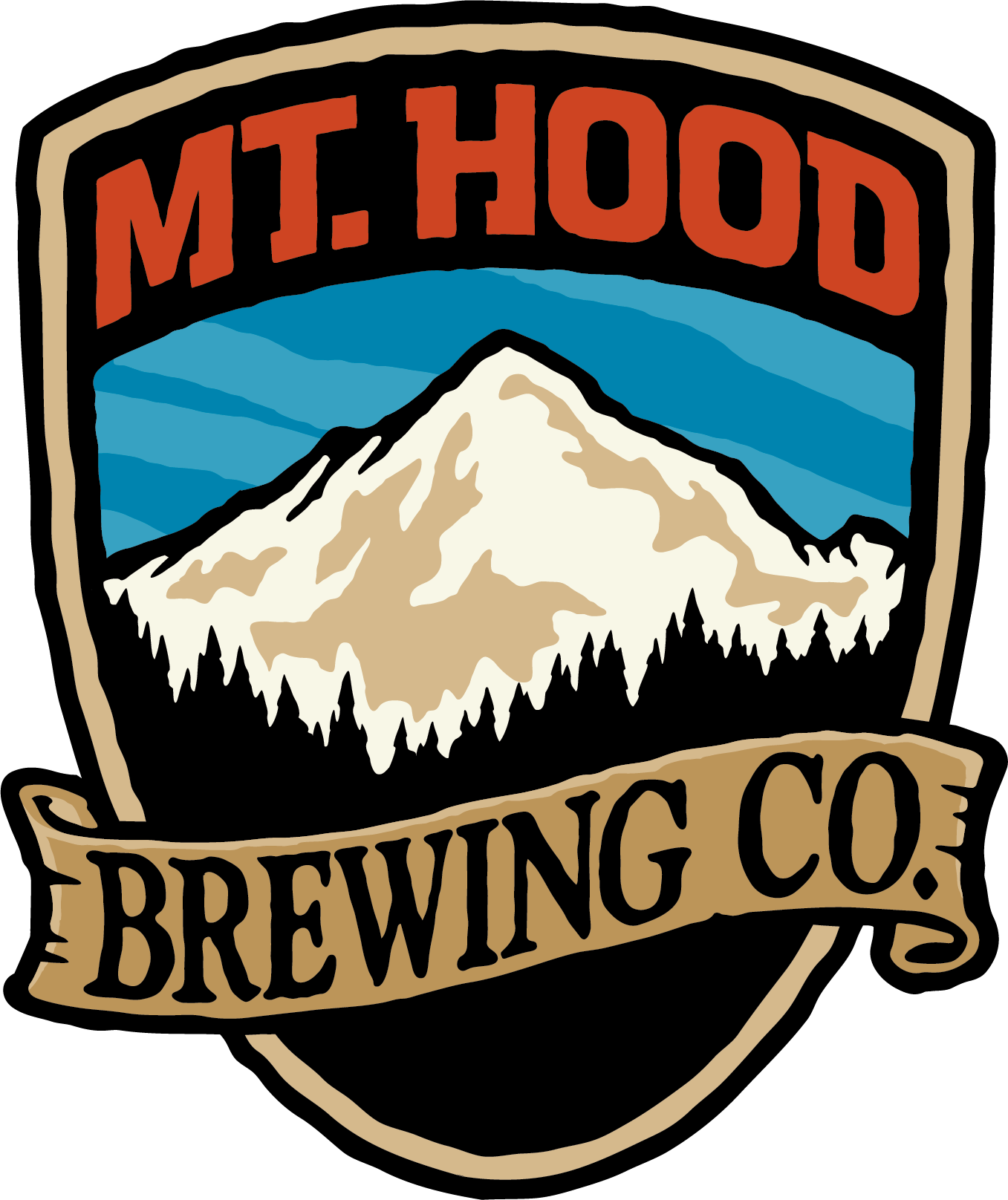 Hood Brewing Co - Mt Hood Brewing Logo (1357x1616)
