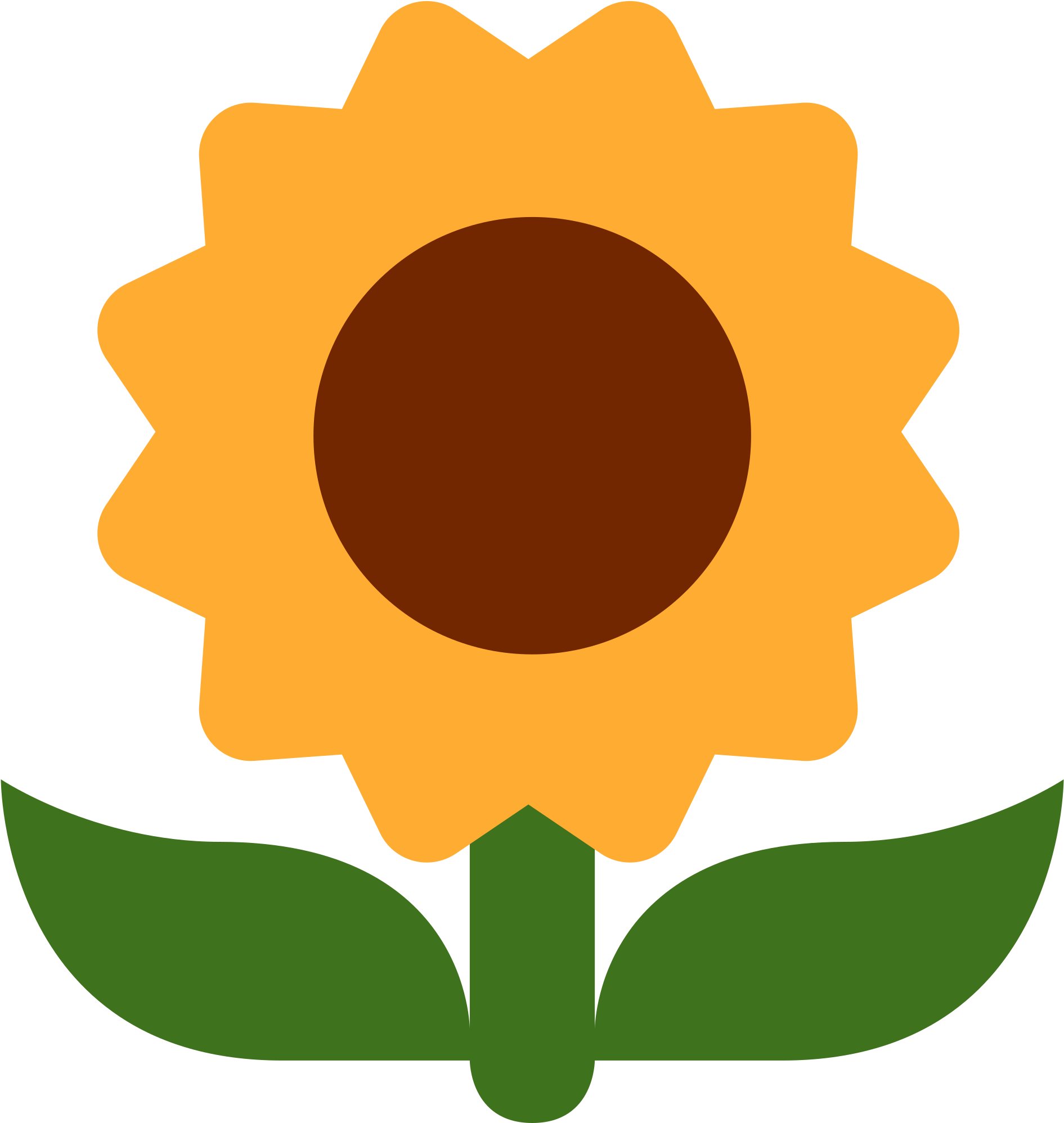 Twitter - Sunflower Emoji Png (2000x2000)