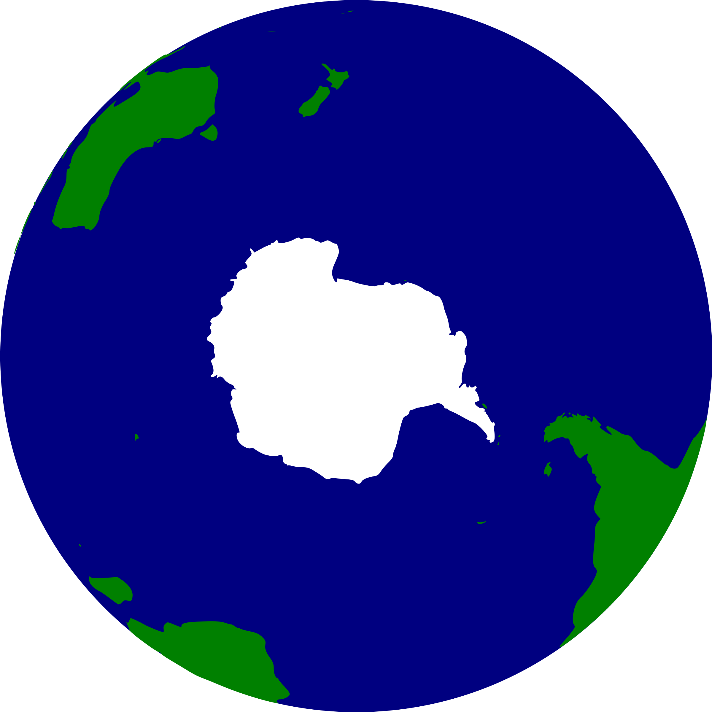 Big Image - Antarctica Globe Clipart (2400x2400)