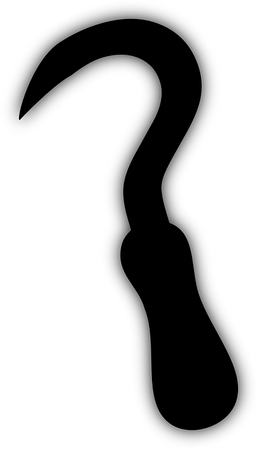 Silhouette Reaping Hook, Hook, Sickle, Gunny, Jute, - No Hook Please (430x749)