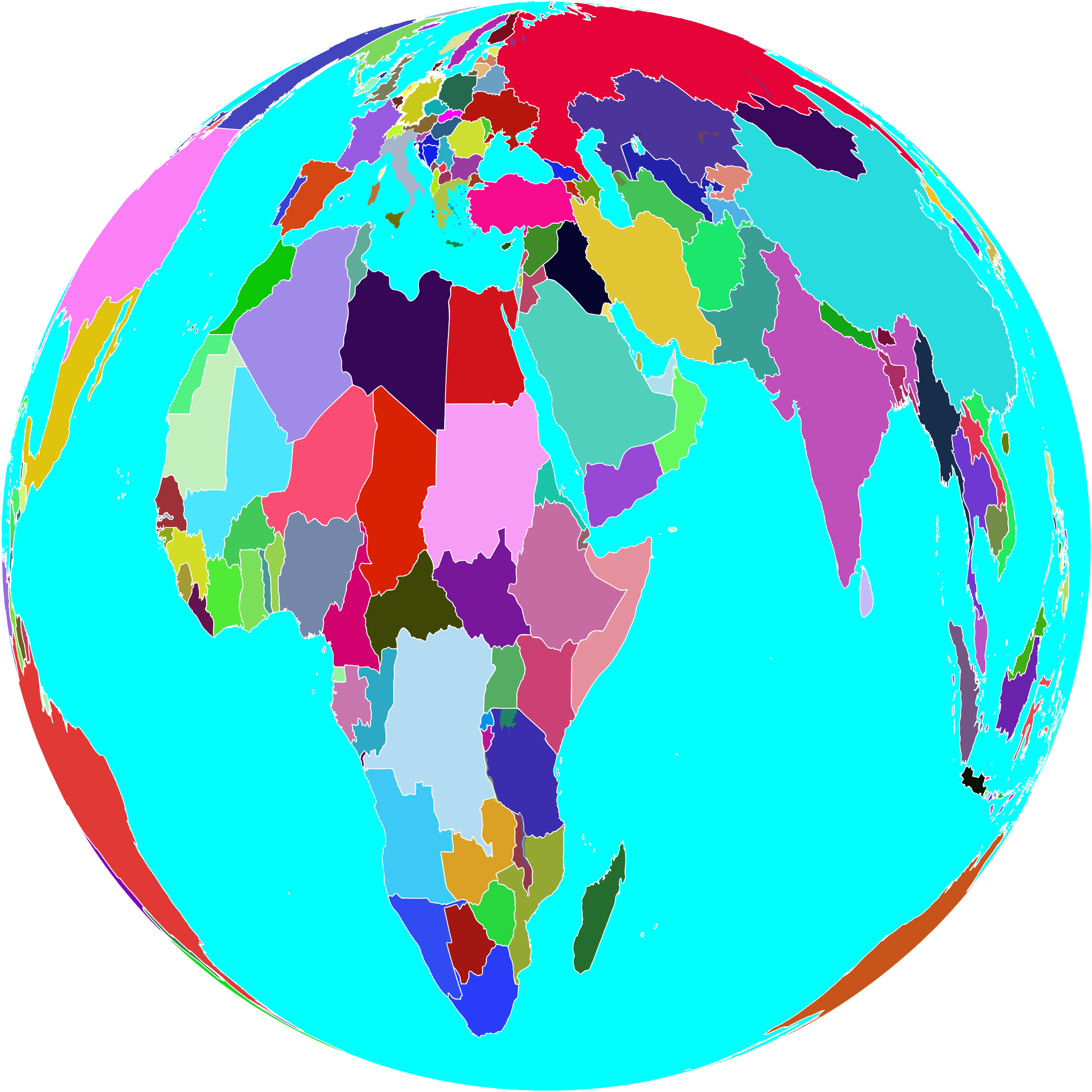 World Globe - Colorful World Png (2294x2294)