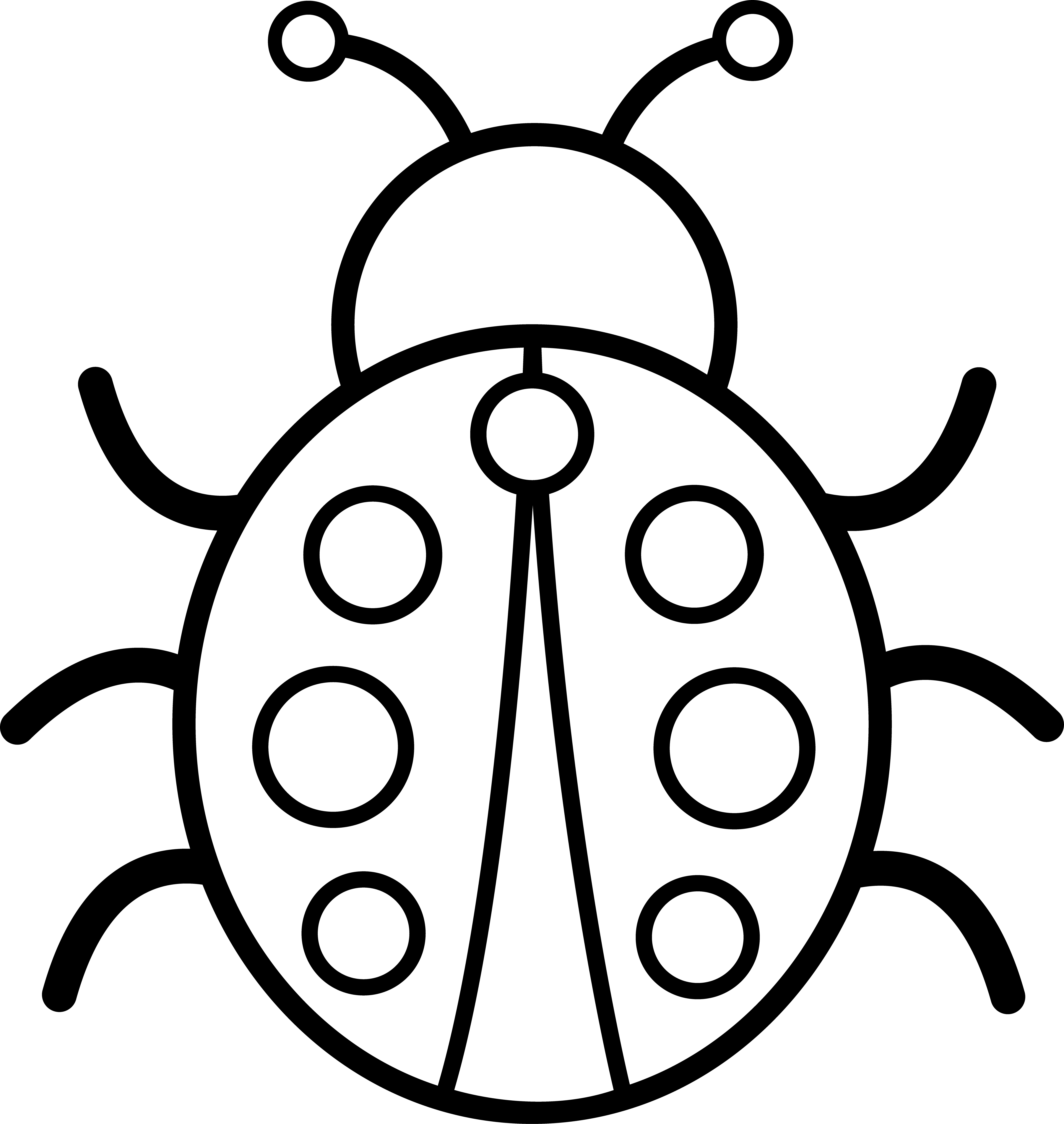 Free Clip Art - Colouring Pages Of Bug (5729x6049)