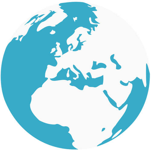 Erde Blau Und Grün Globus Vektor - Earth Planet Svg Icon (500x500)