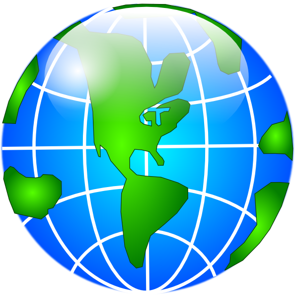 Globe Green Continents Clip Art At Clkercom Vector - Logo Bola Dunia Png (594x597)