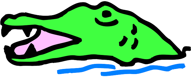 Alligator Head, Water, From, Mouth, Art, Teeth, The, - Human Mouth (640x320)