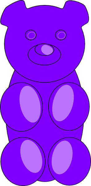Gummy Bear Clipart Teddy Bear Outline Pencil And In - Gummy Bear Outline (294x598)
