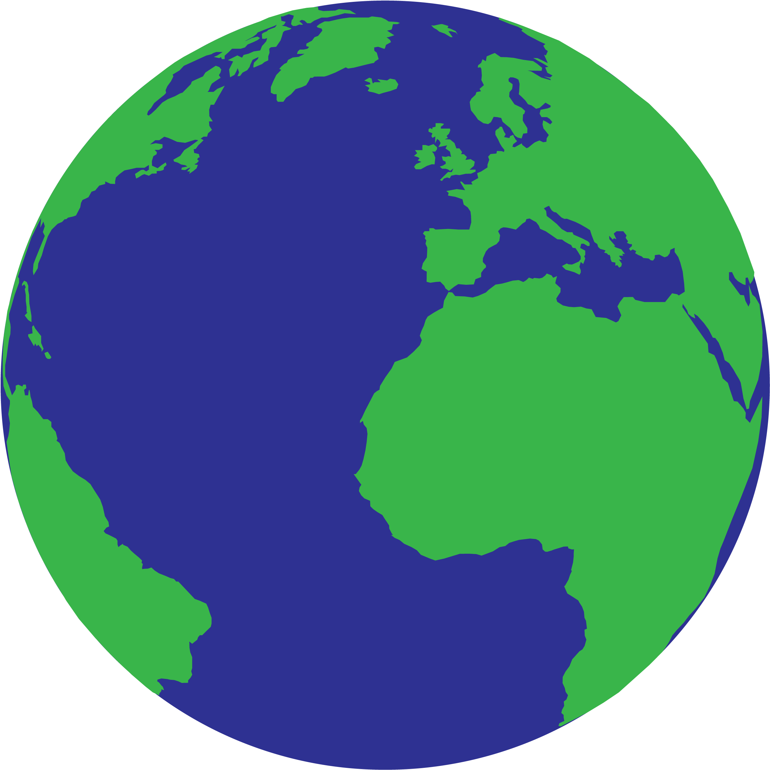 Globe Clipart Png - Earth Drawing (2579x2563)