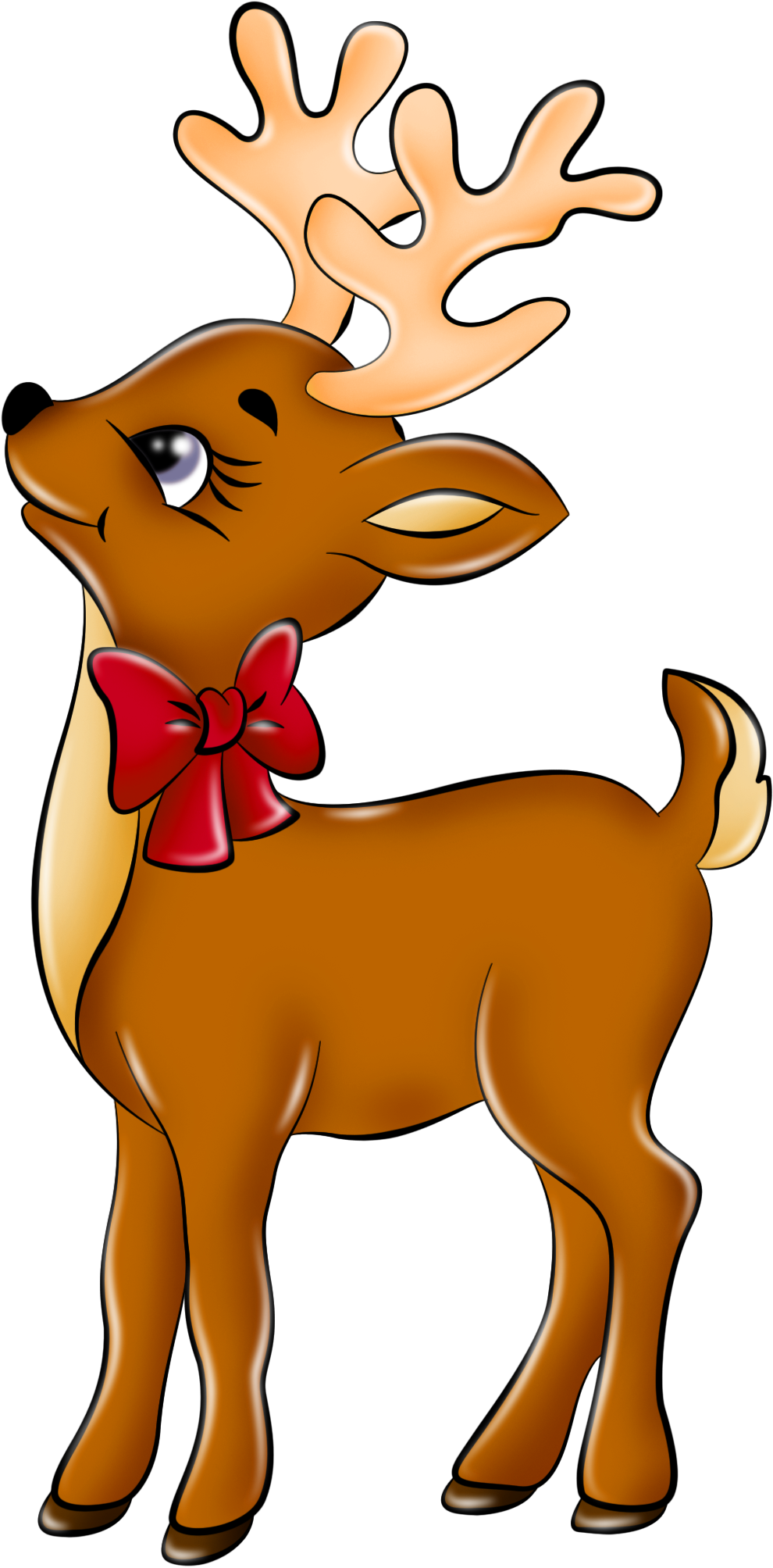 Wildlife - Cartoon Reindeer (1064x2086)