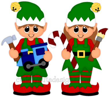 Christmas Elves - Christmas Day (393x350)