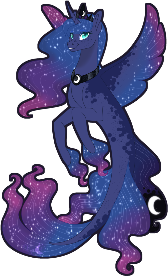 Princess Luna Seapony - Sea Pony Princess Luna (688x1161)