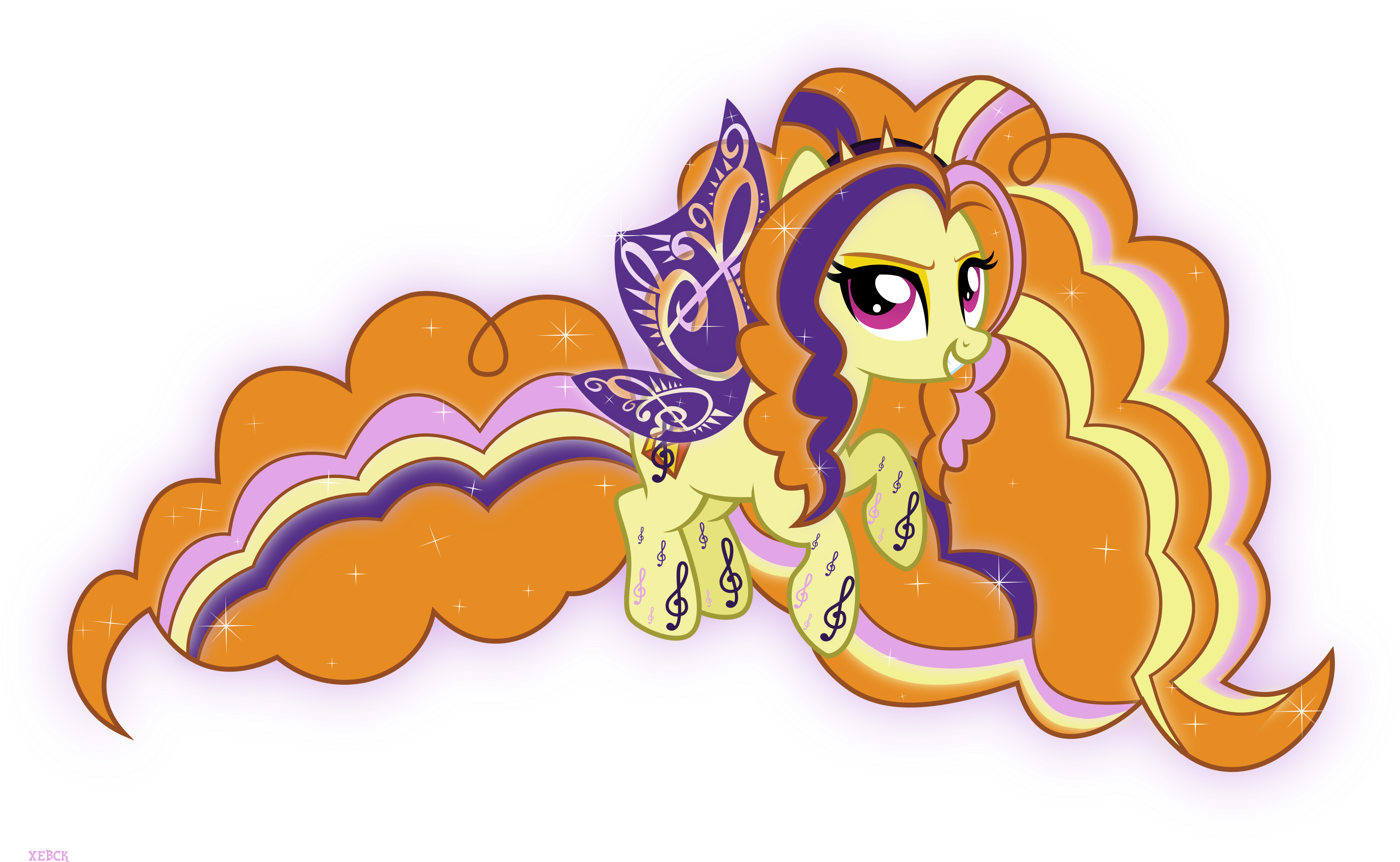 Rainbow Power Adagio Dazzle By Xebck - Rainbow Power My Little Pony (4000x2276)